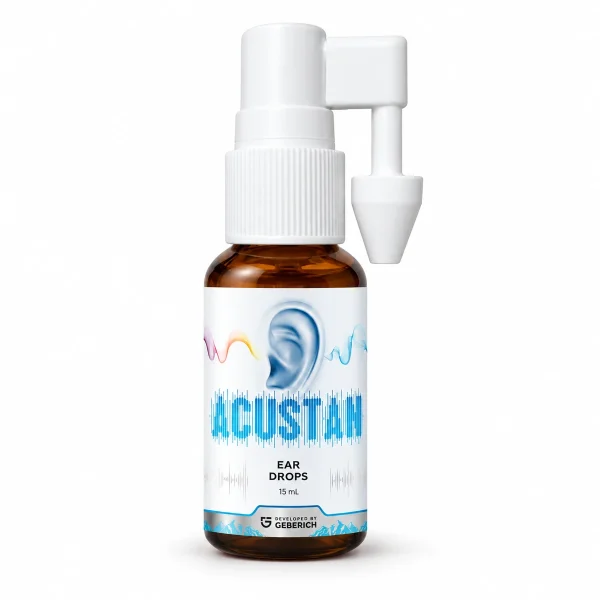 Acustan – flacone di gocce auricolari da 15 ml con beccuccio
