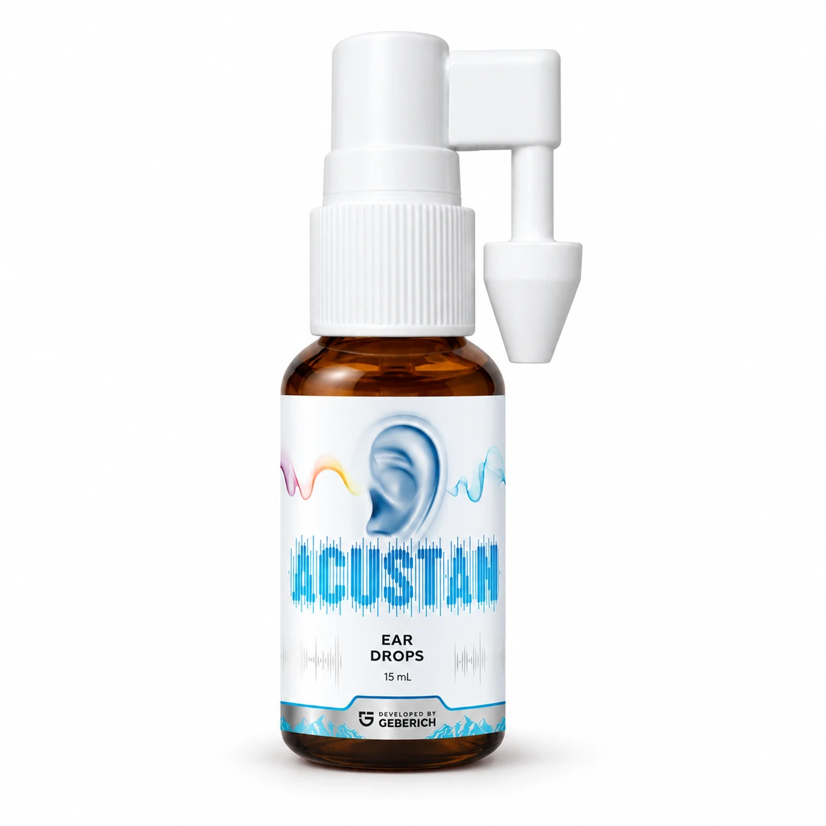 Acustan – flacone di gocce auricolari da 15 ml con beccuccio