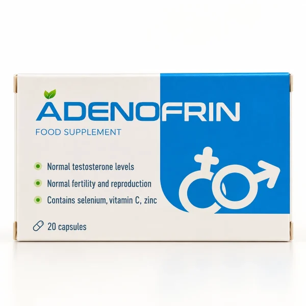 Adenofrin – scatola da 20 capsule per testosterone e fertilità