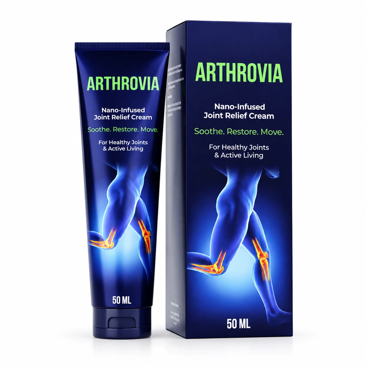 Arthrovia – tubo e scatola di crema per articolazioni da 50 ml