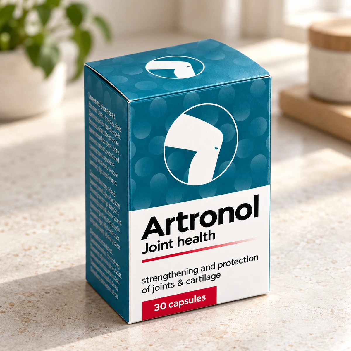 Artronol – scatola di capsule su un piano di cucina