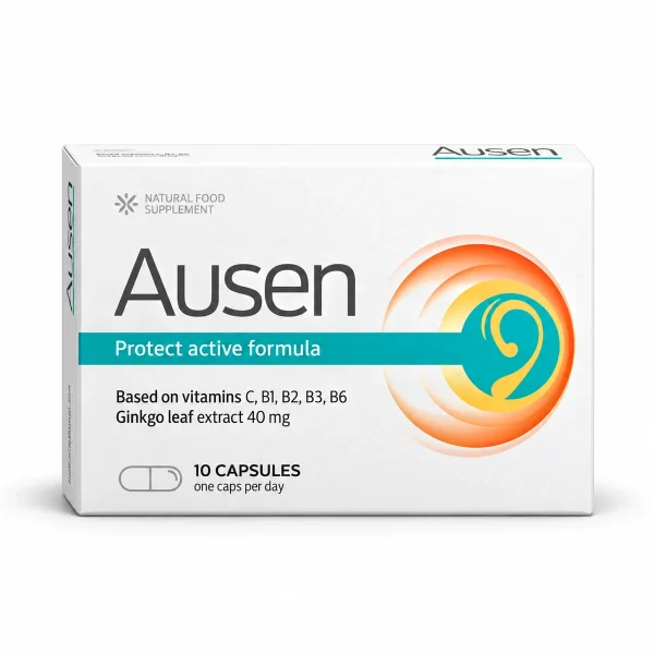Ausen – astuccio da 10 capsule con icona dell'orecchio