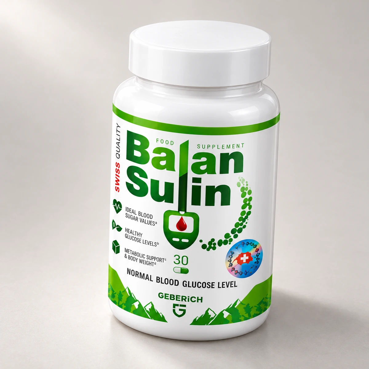 Balansulin – barattolo bianco e verde visto di lato