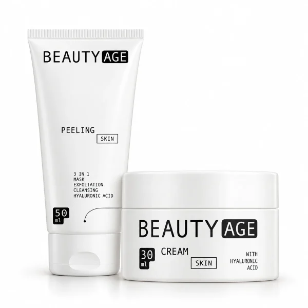Beauty Age Complex – tubo di peeling da 50 ml e vasetto di crema da 30 ml
