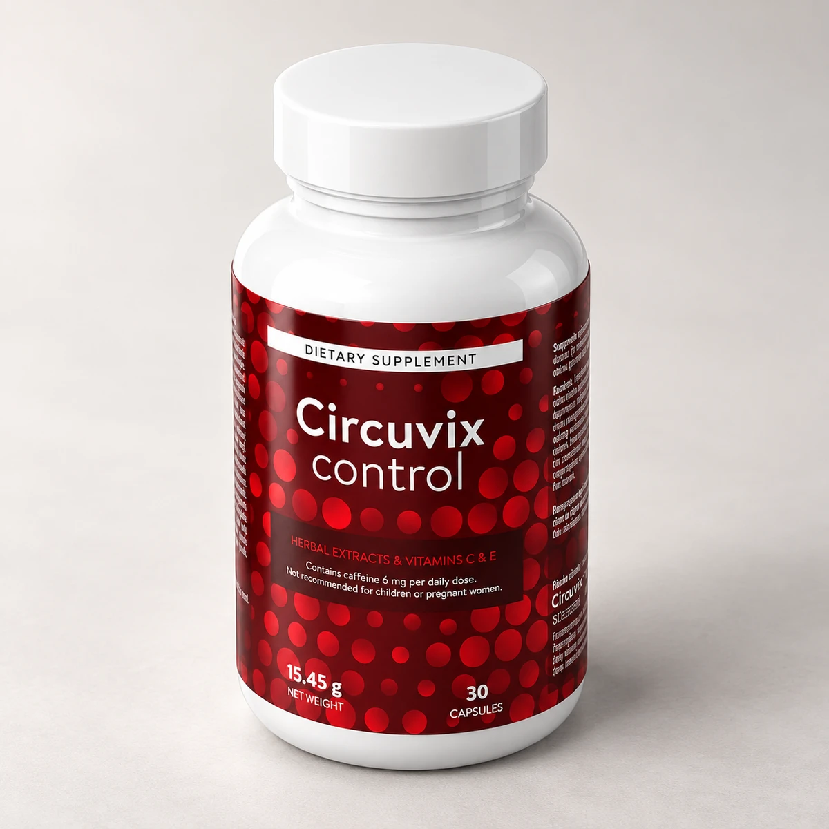 Circuvix Control – flacone da 30 capsule visto di tre quarti