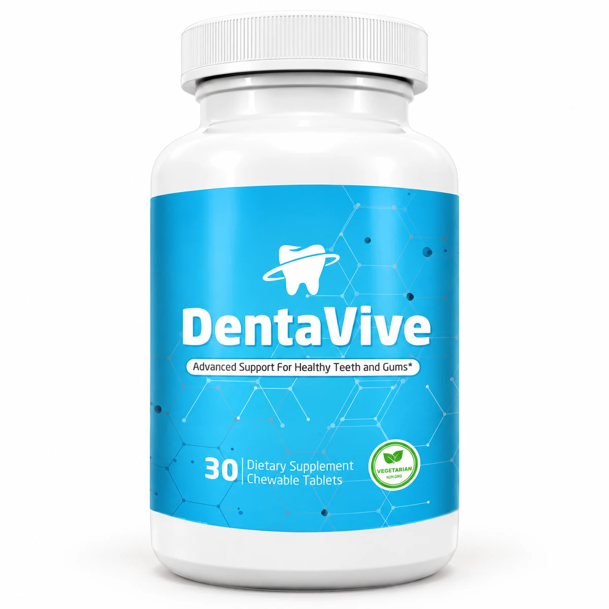 DentaVive – flacone azzurro di compresse masticabili per denti e gengive