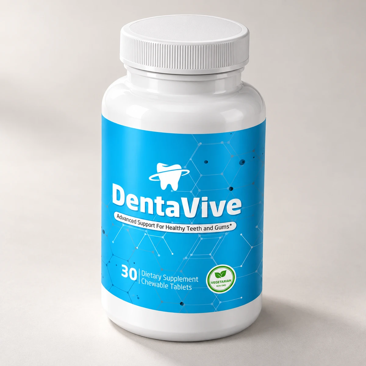DentaVive – flacone da 30 compresse visto di tre quarti