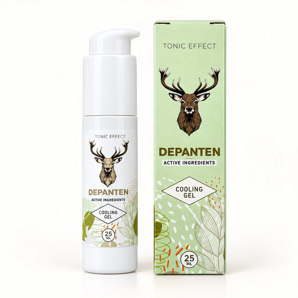 Depanten – flacone di gel rinfrescante da 25 ml con astuccio verde