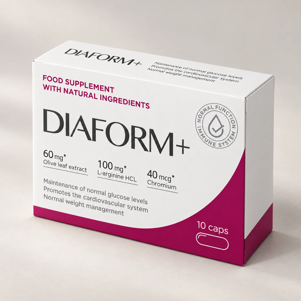 Diaform+ – confezione di capsule vista di tre quarti