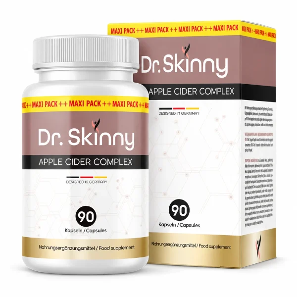 Dr. Skinny – flacone e astuccio Maxi Pack da 90 capsule Apple Cider Complex