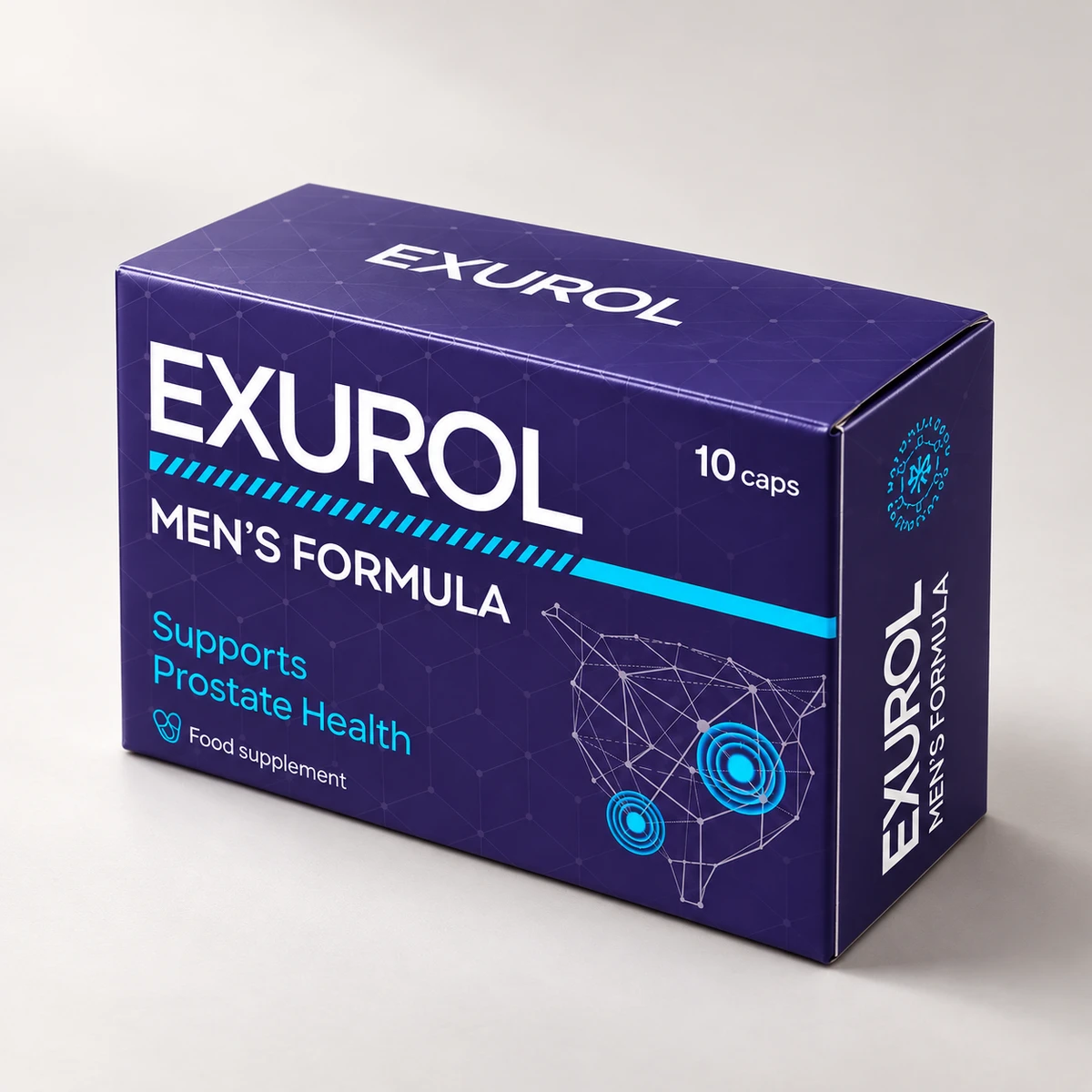 Exurol – confezione viola vista di lato