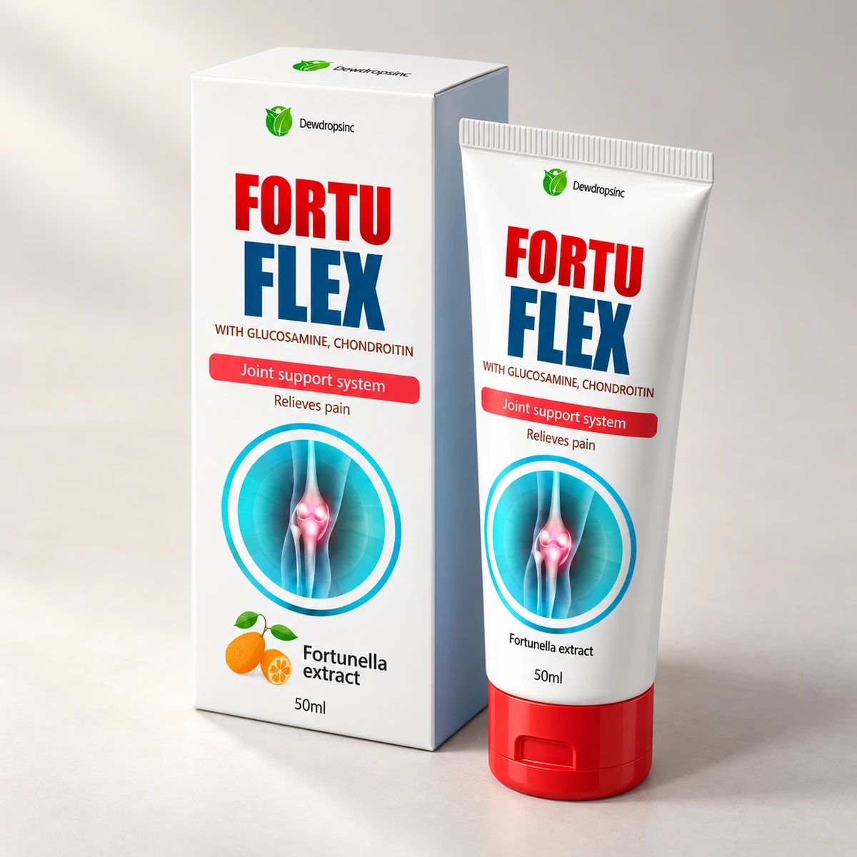Fortuflex Cream – crema per articolazioni con glucosamina vista di lato