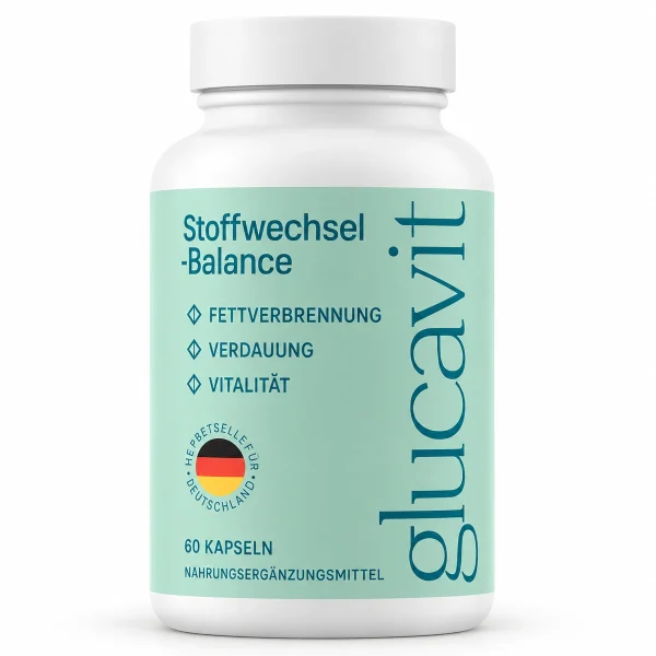 Glucavit – barattolo bianco da 60 capsule con etichetta verde menta