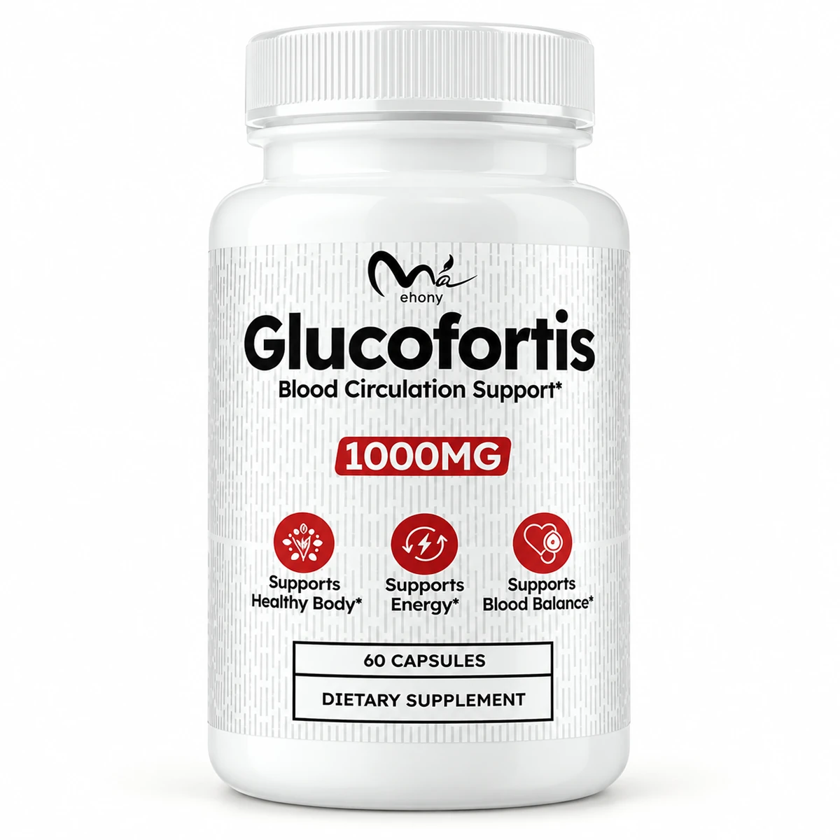 Glucofortis – barattolo bianco da 60 capsule da 1000 mg