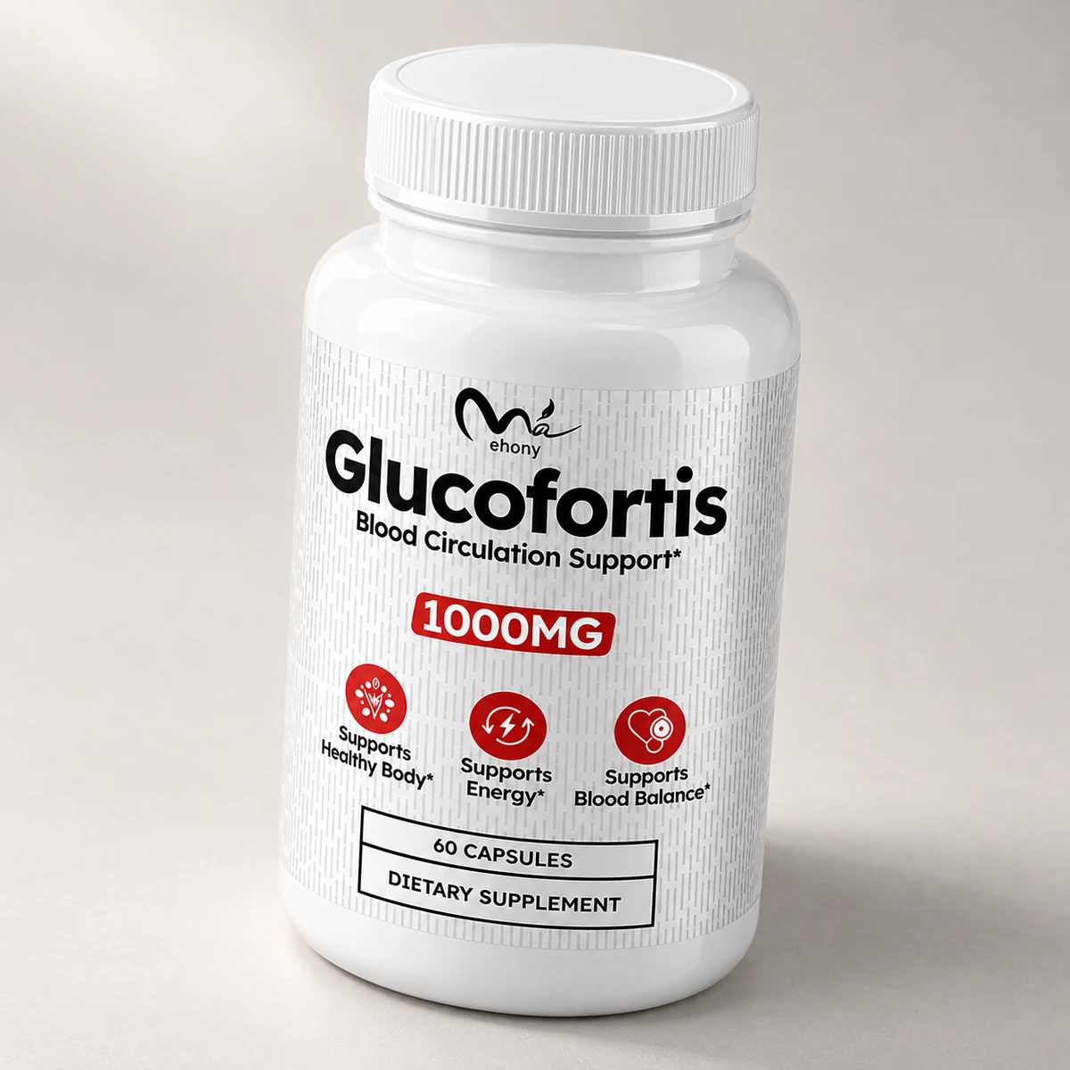Glucofortis – barattolo di capsule visto di tre quarti