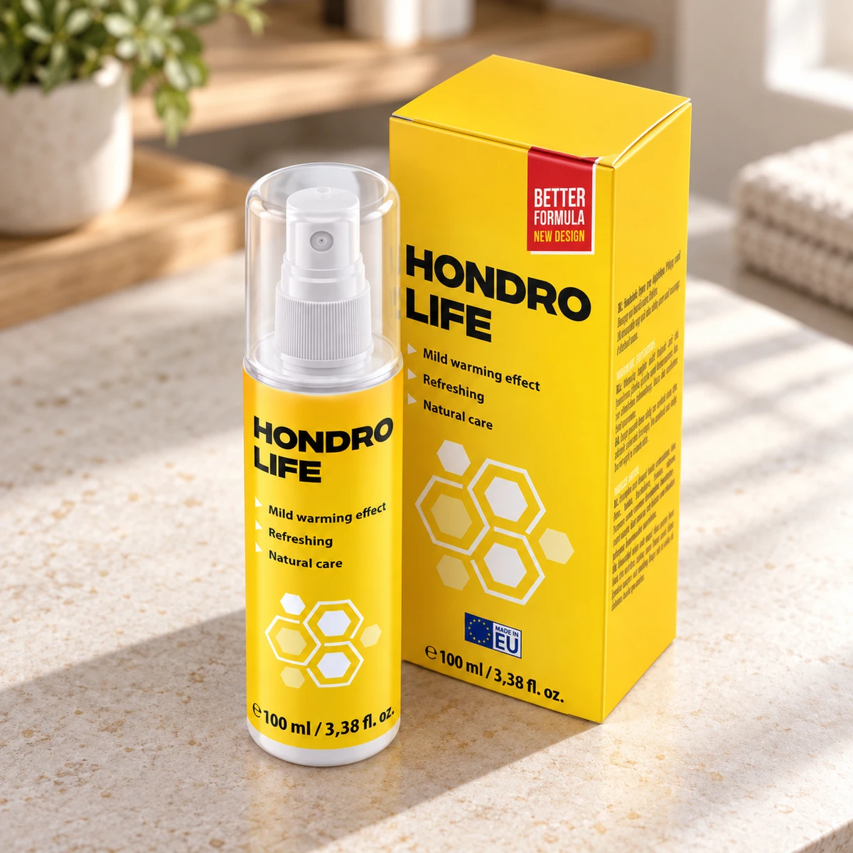 HondroLife – spray per articolazioni su un piano luminoso