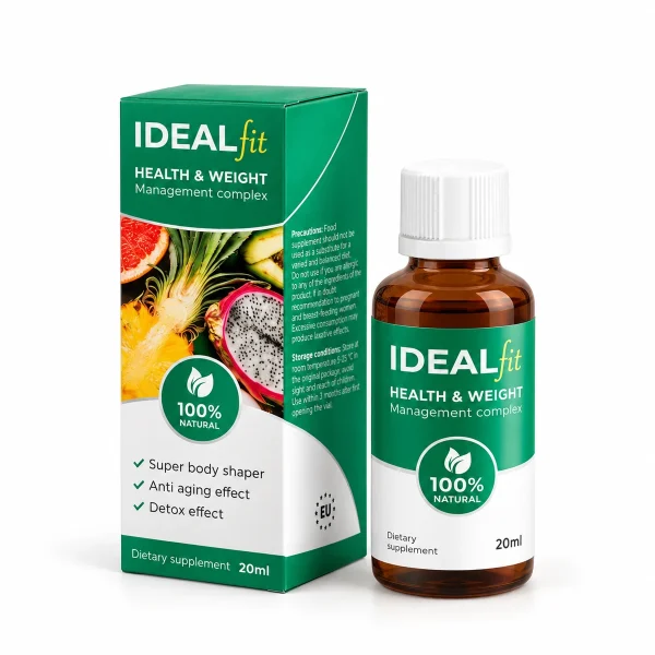 IdealFit – astuccio verde e flacone di gocce da 20 ml